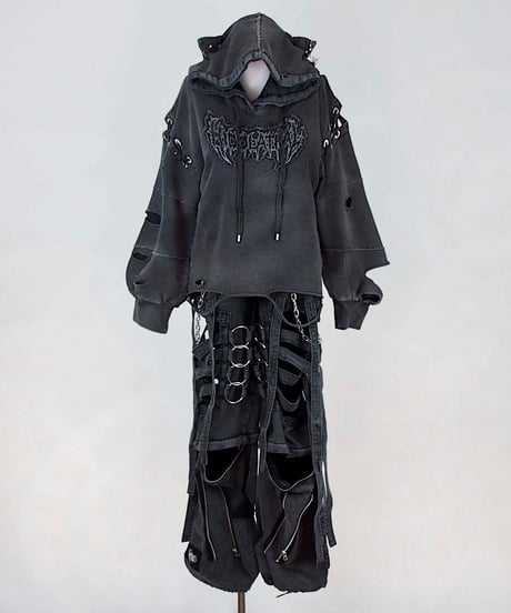 《ボンテージデニムパンツ》GRAY
