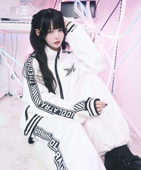 《ブランドロゴジャージ2wayパンツ》WHITE