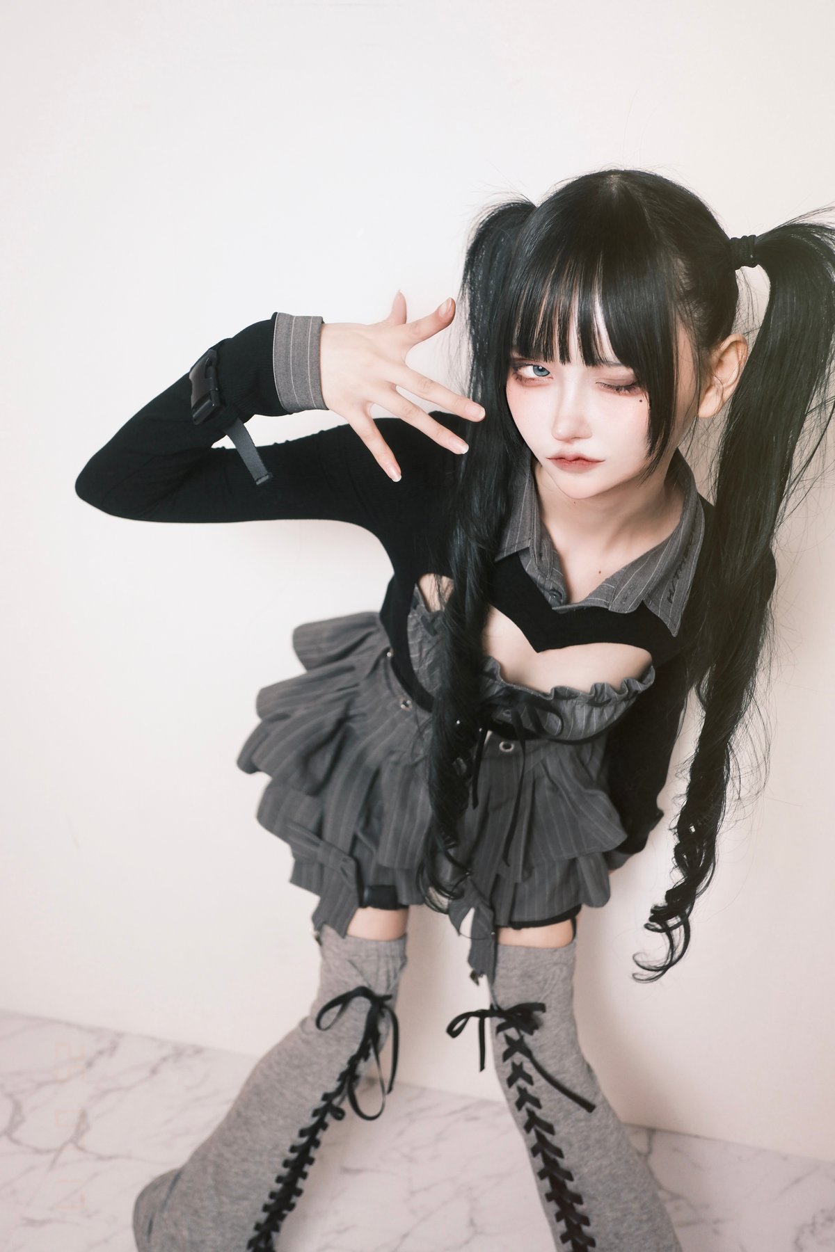 HIDOLATRAL THEODOL 胸開きサイバーニット 胸開きサイバーニット》BLACK | HIDOLATRAL THEODOL
