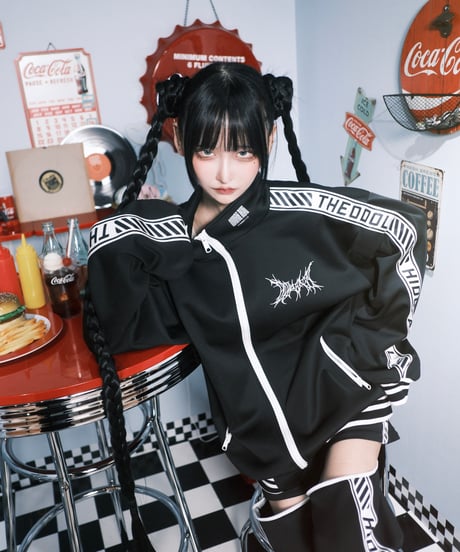 《ブランドロゴジャージ2wayパンツ》BLACK