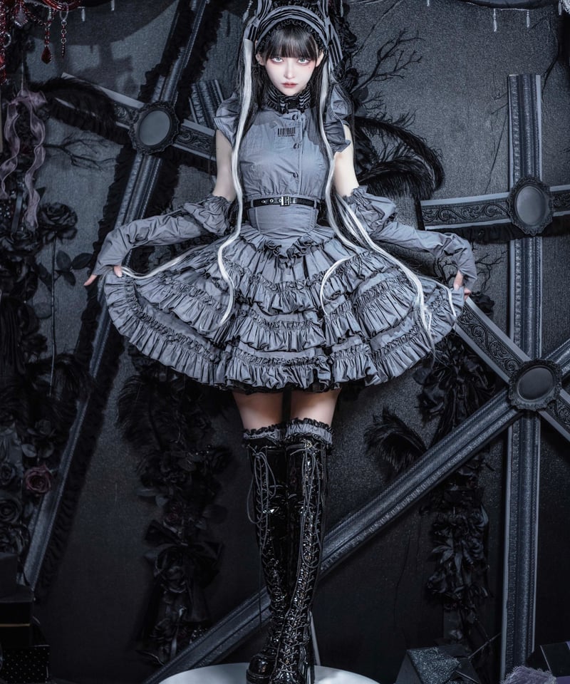 イドラタールテオドール　ジャージロリータ　グレー ジャージロリィタドレスセット》GRAY | HIDOLATRAL THEODOL