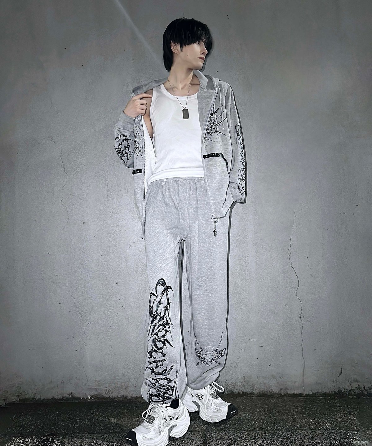 メタルエンジェルロングパンツ》GRAY | HIDOLATRAL THEODOL