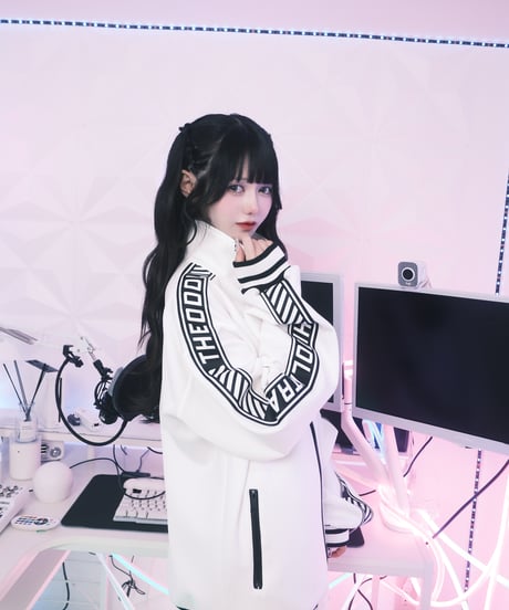 《ブランドロゴジャージトップス》WHITE