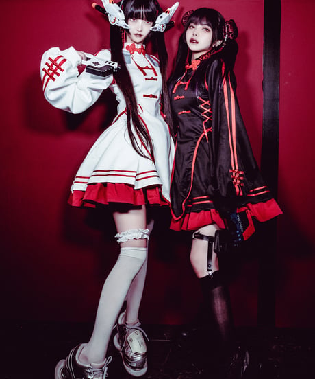 《China-Jerseylolita Setup》トップス（Black）