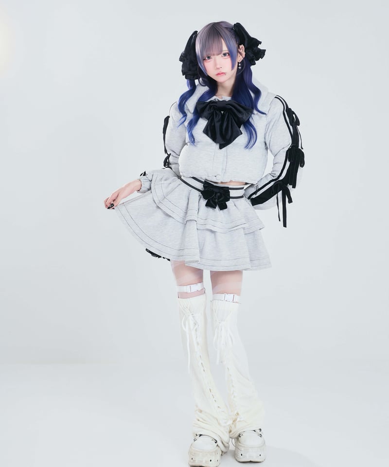 リボンダウンセットアップ》トップス GRAY | HIDOLATRAL THEODOL