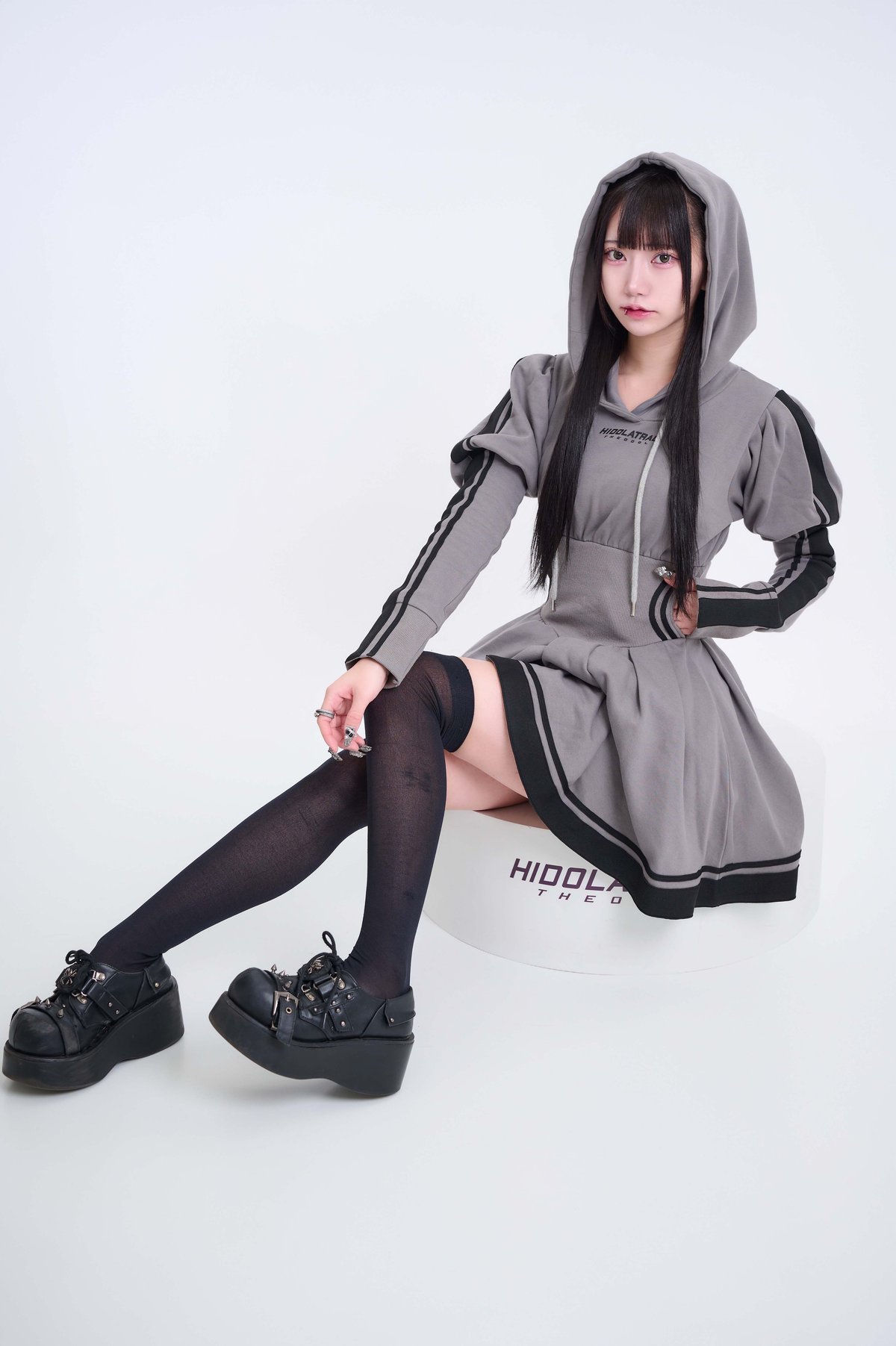 HIDOLATRALTHEODOL ジャージロリィタパーカーOP GRAY ジャージロリィタパーカーOP》GRAY | HIDOLATRAL THEODOL