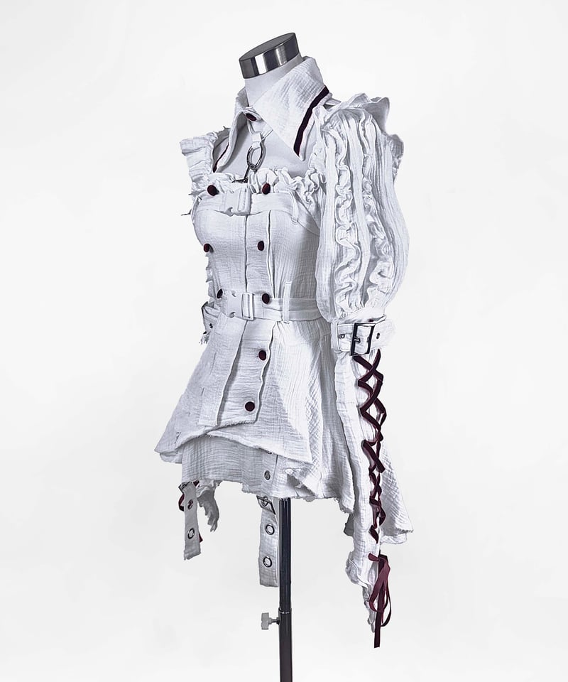 退廃ガーゼナースセットアップ》WHITE | HIDOLATRAL THEODOL
