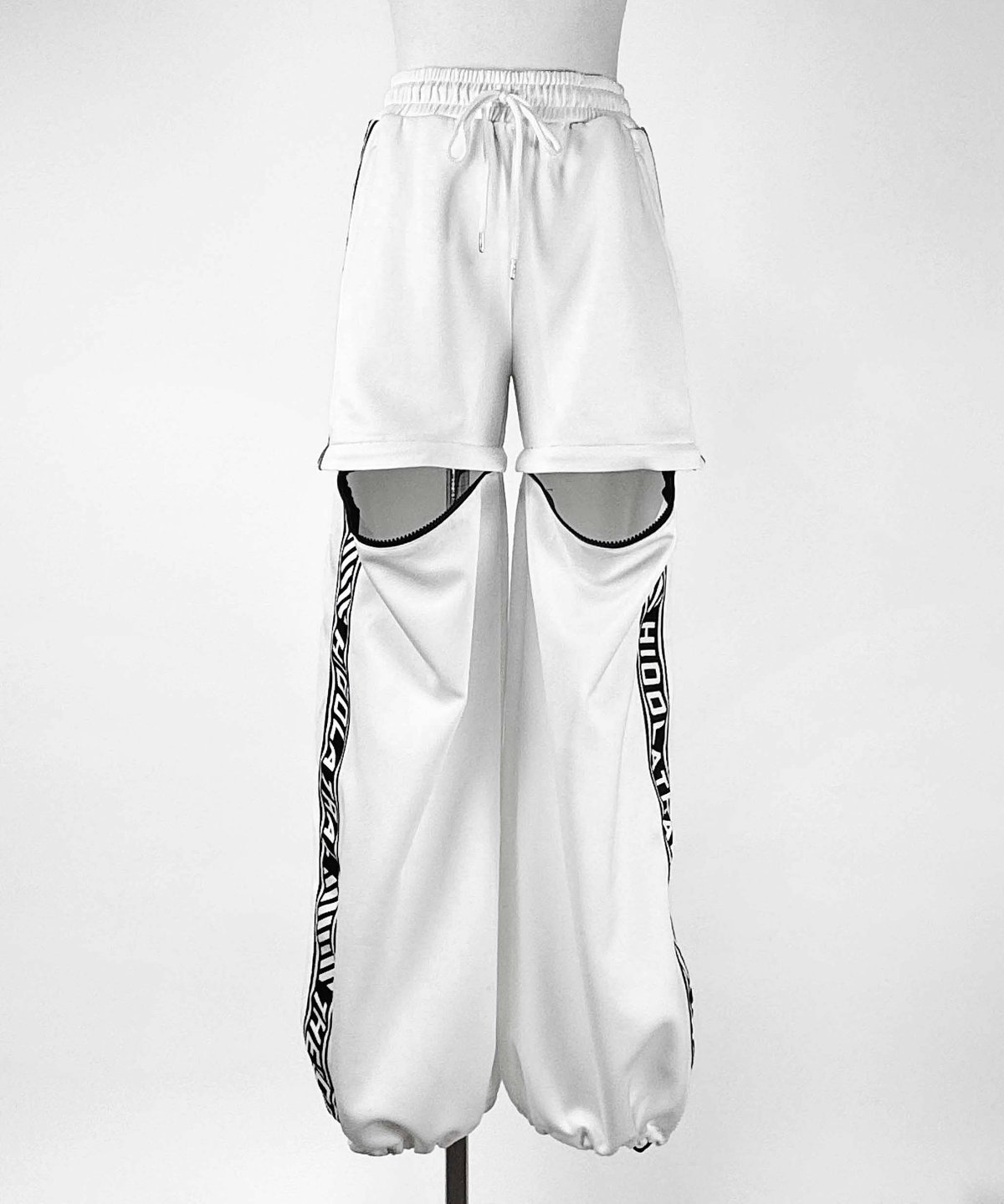 ブランドロゴジャージ2wayパンツ》WHITE | HIDOLATRAL THEODOL