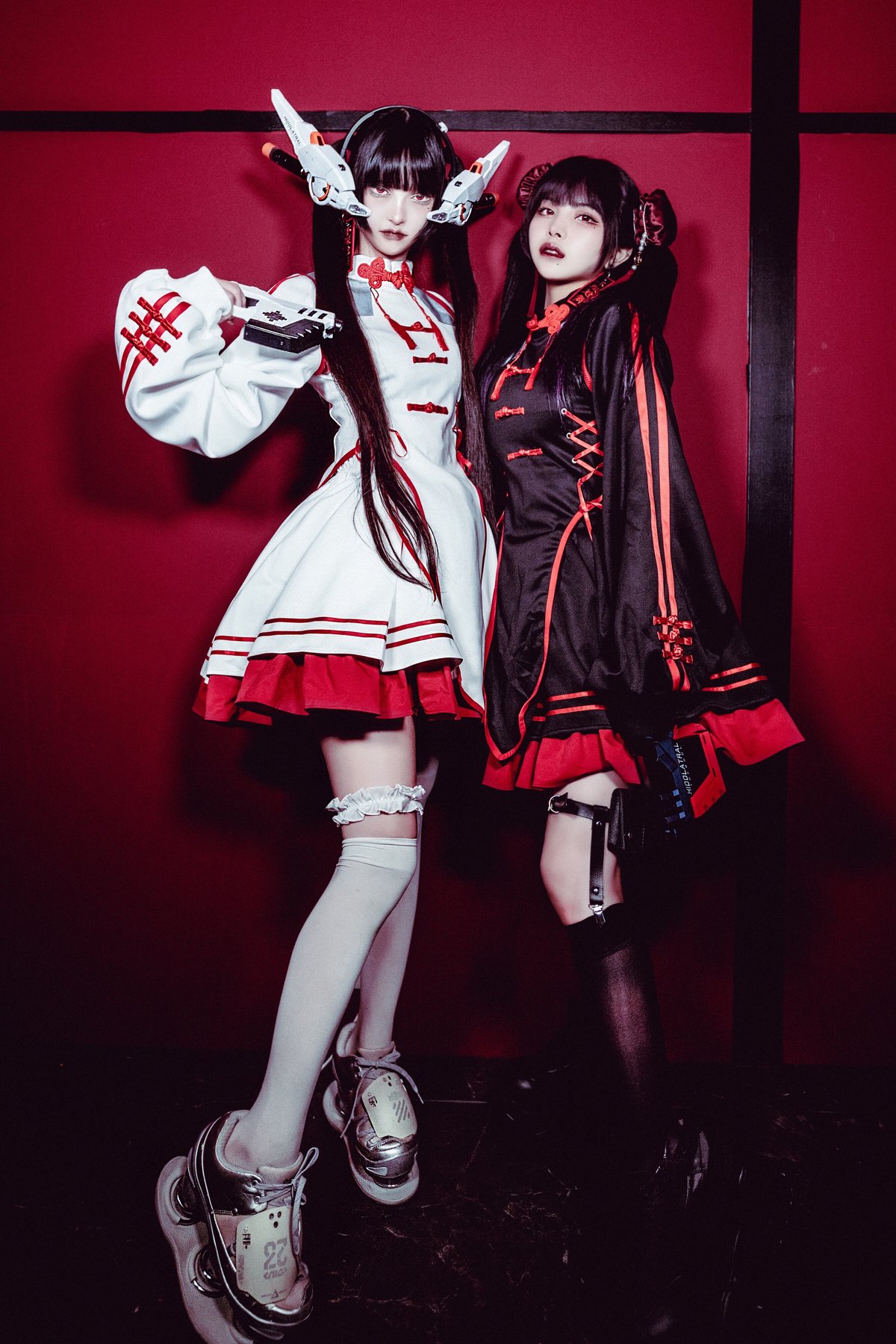 HIDOLA TRAL THEODOL チャイナセットアップ China-Jerseylolita Setup》トップス（White） | HIDOLAT