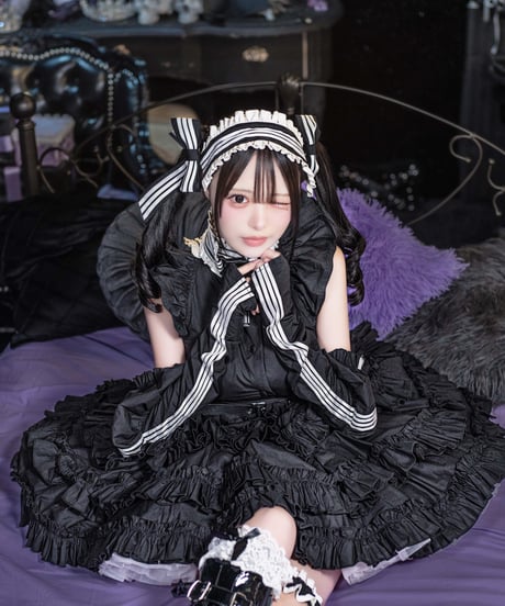 《ジャージロリィタドレスセット》BLACK