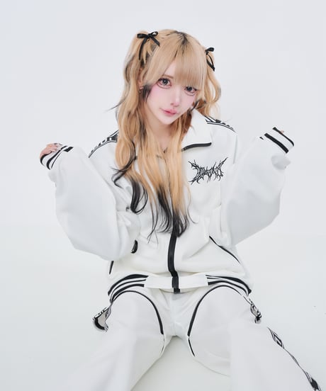 《ブランドロゴジャージトップス》WHITE