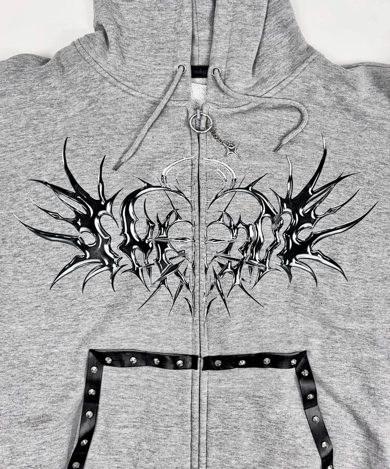 メタルエンジェルジップパーカー》GRAY | HIDOLATRAL THEODOL