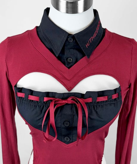 《ハート胸空きニット》BLD