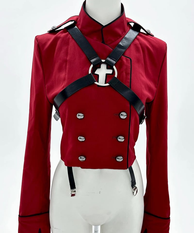 拘束十字架軍服ジャケット》RED | HIDOLATRAL THEODOL