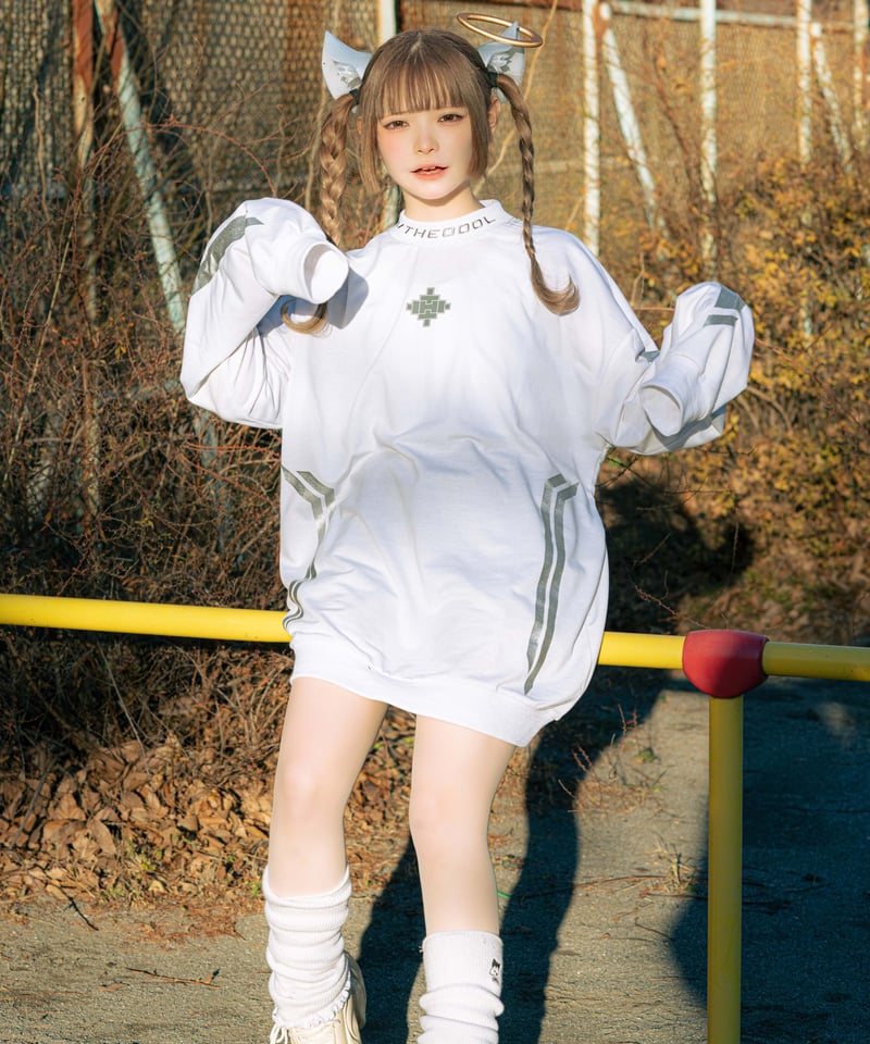 サイボーグスウェット》WHITE×SILVER | HIDOLATRAL THEODOL
