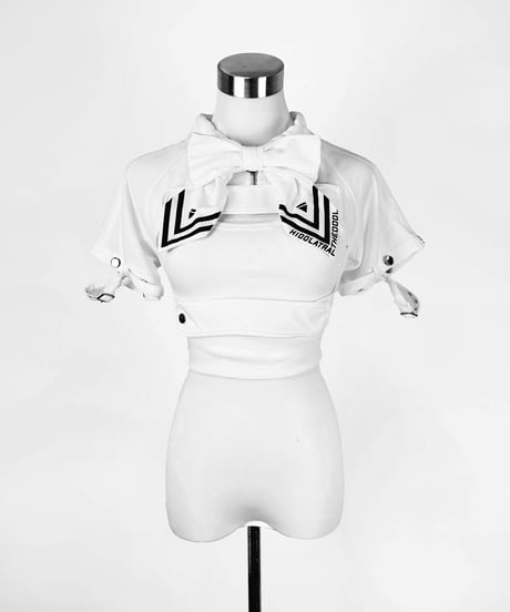 《胸空きミニ丈ジャージ》WHITE