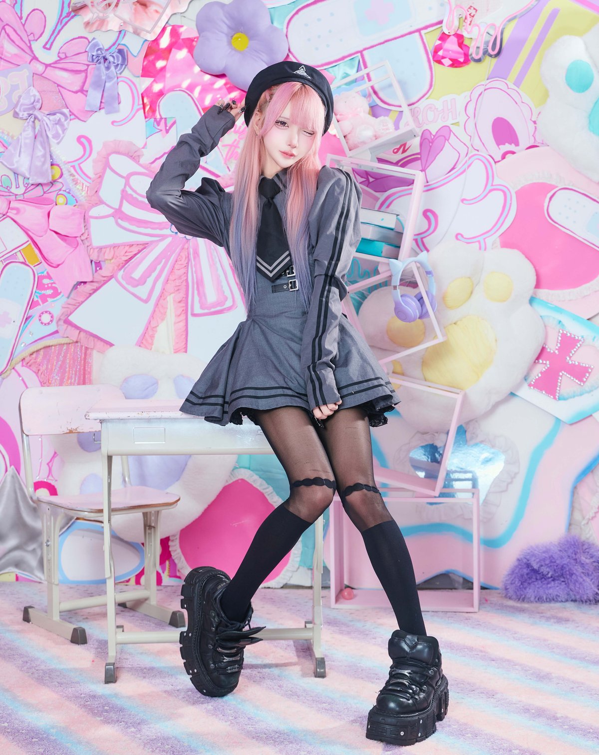 hidolatral theodol テオドール 学園セット GRAY Ｍサイズ テオドール学園スカート》GRAY❤︎受注販売❤︎ | HIDOLATRAL THEODOL