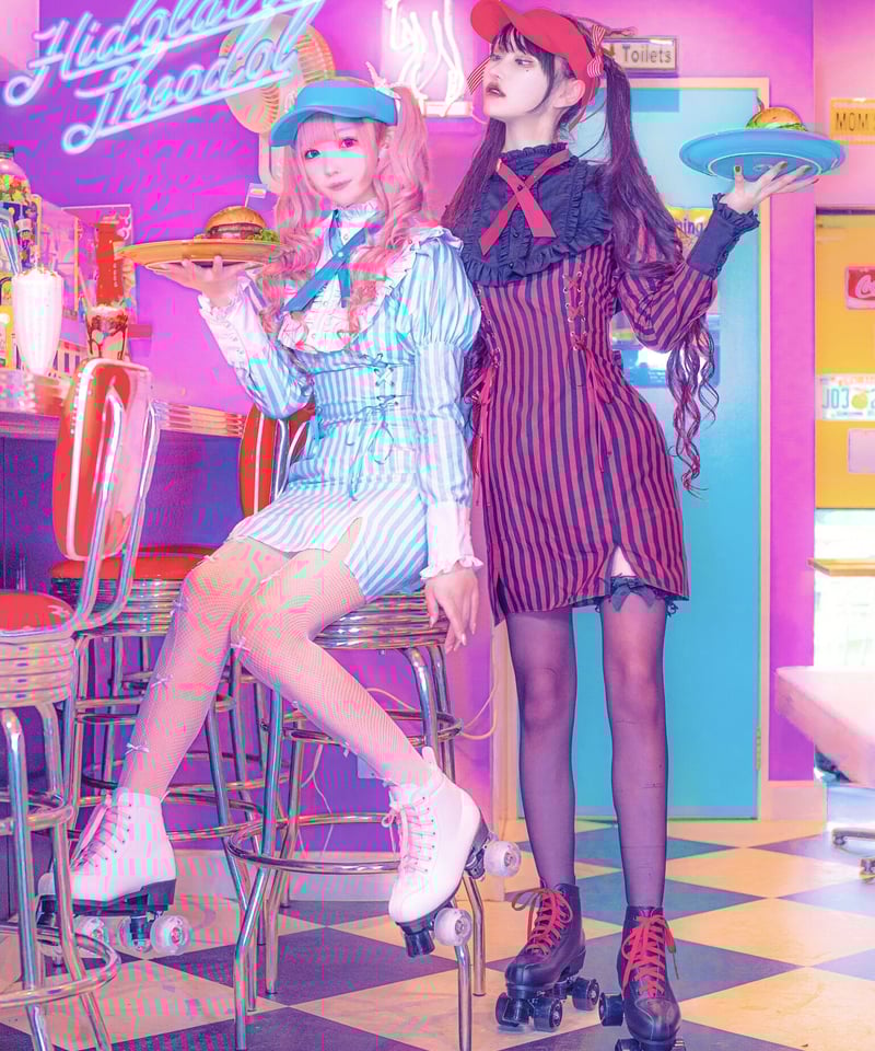 hidolatral theodol DinerMaid Onepiece(ボル DinerMaid Onepiece(ボルドー) | HIDOLATRAL THEODOL