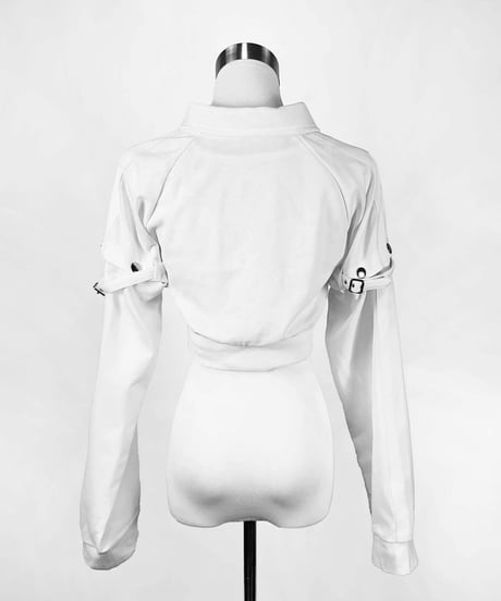 《胸空きミニ丈ジャージ》WHITE