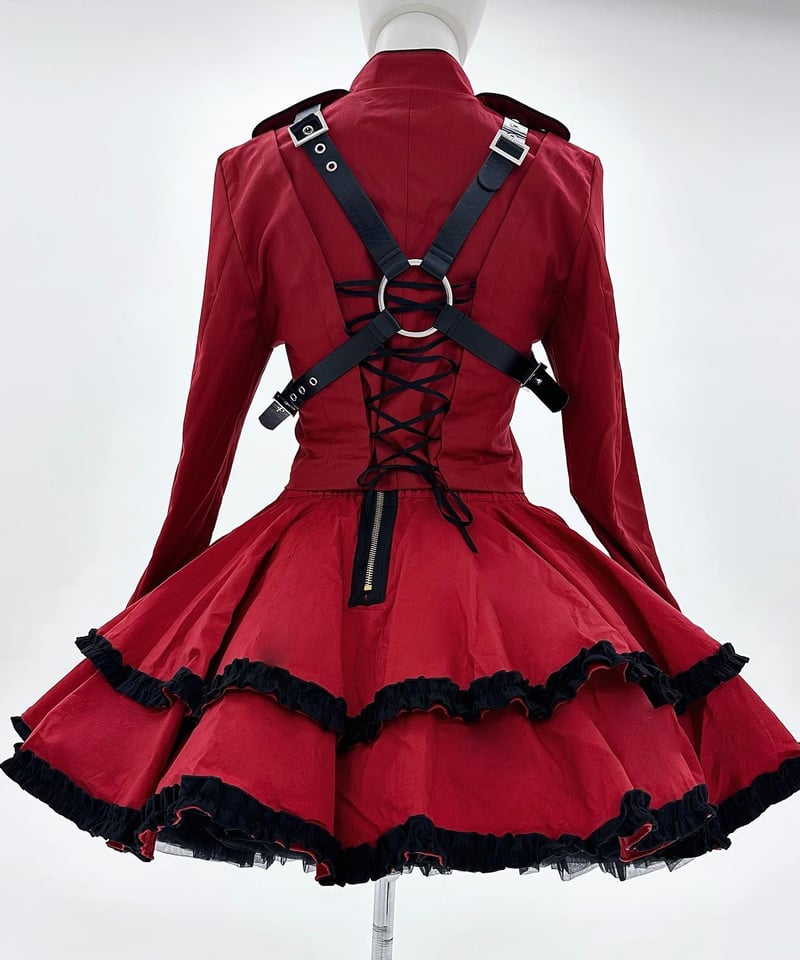 な*！様 d.i.a 十字架　militaryjacket 拘束十字架軍服ジャケット》RED | HIDOLATRAL THEODOL