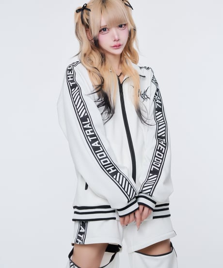 《ブランドロゴジャージトップス》WHITE
