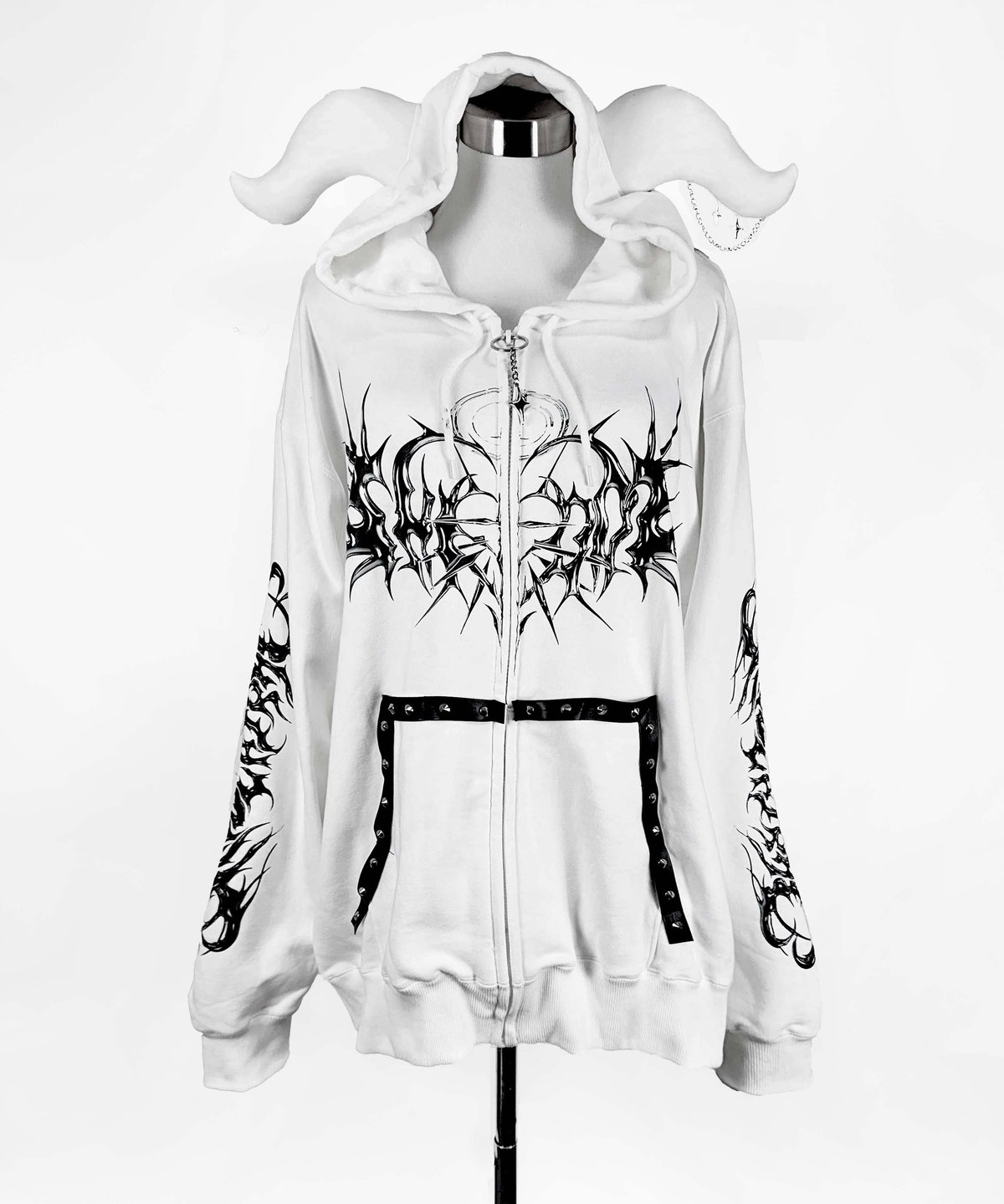 ぞ*ム様 HIDOLATRAL THEODOLメタルエンジェルジップパーカー　ロ メタルエンジェルジップパーカー》WHITE | HIDOLATRAL THEODOL