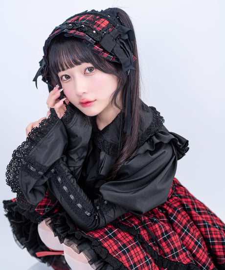 《レースアップヘッドドレス》RED