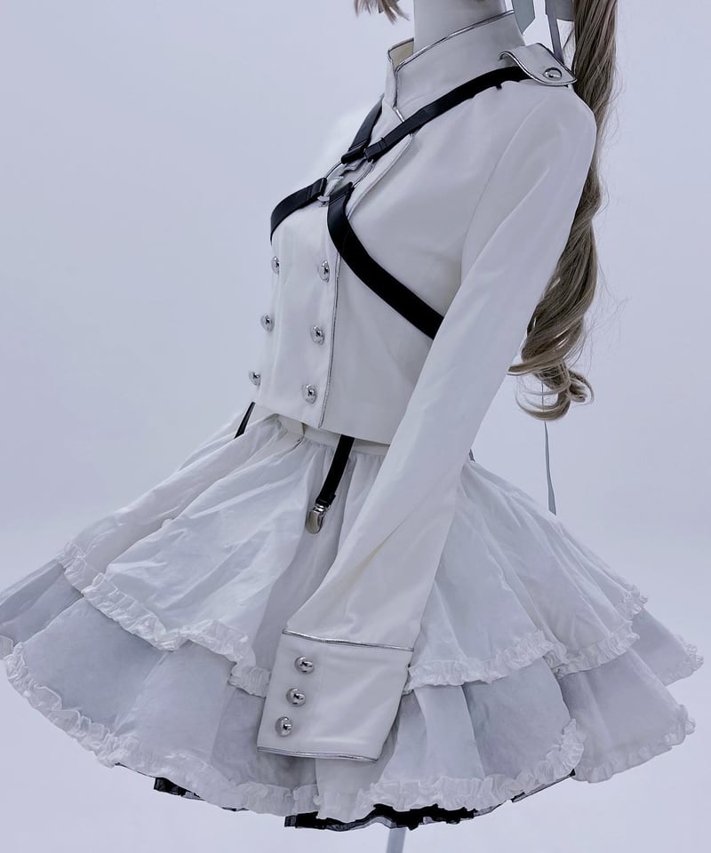 拘束十字架軍服ジャケット》WHITE | HIDOLATRAL THEODOL