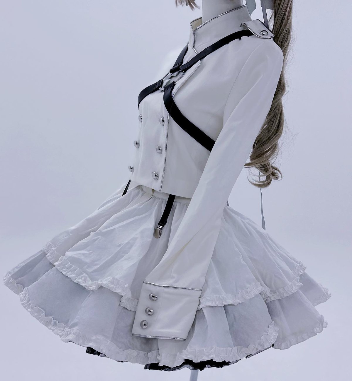 拘束十字架軍服ジャケット》WHITE | HIDOLATRAL THEODOL