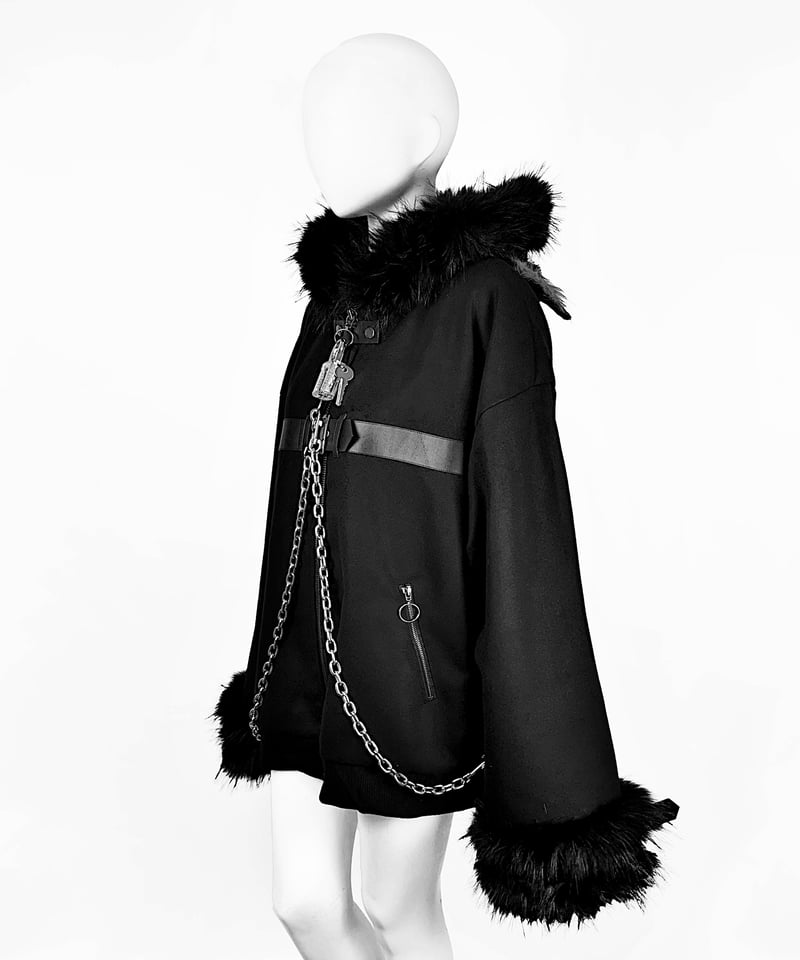 黒のファーコート ショール付き 楽天市場】ダウンコート フェイクファー フォックスファー レディース