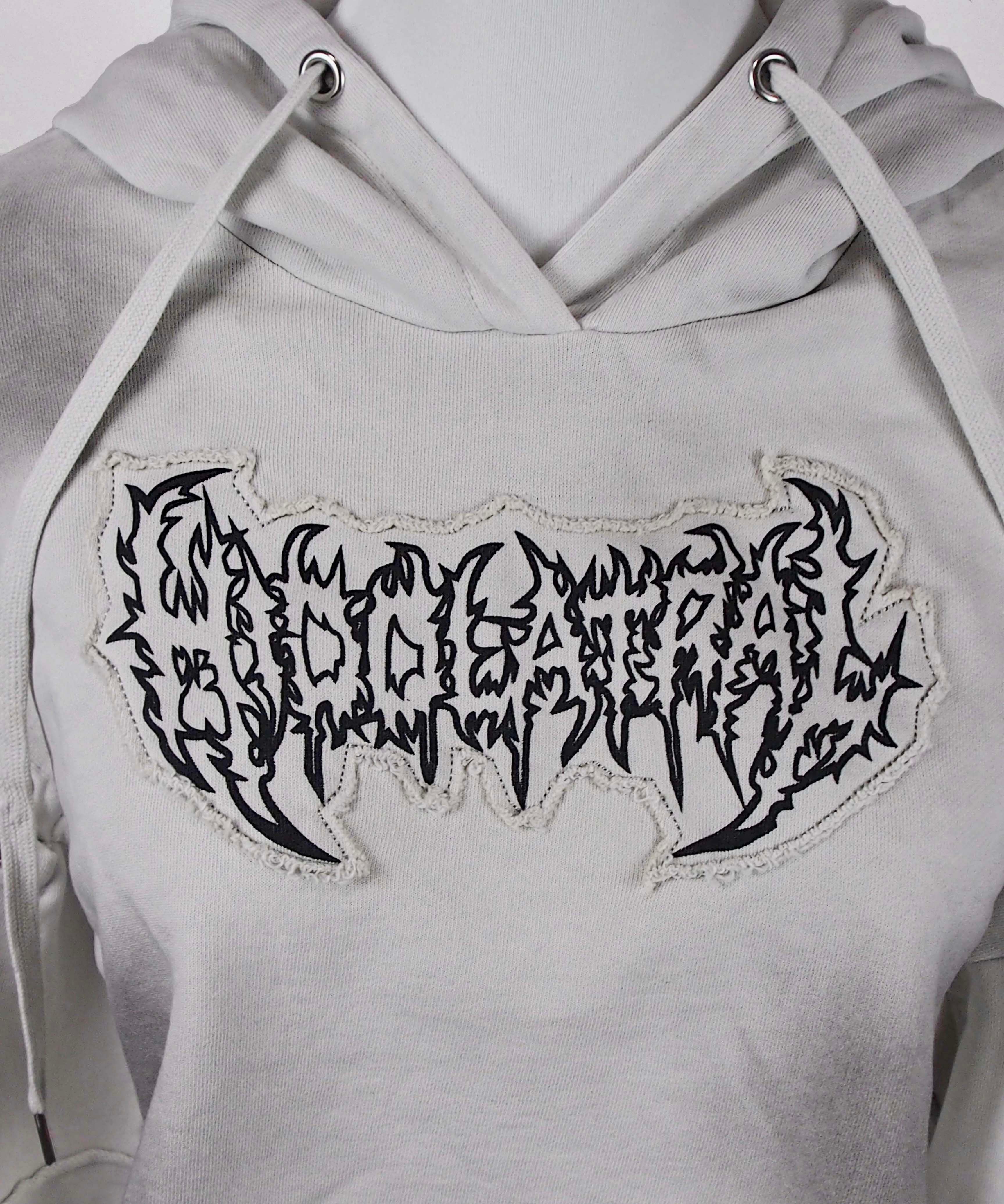 再販《ダメージショート猫耳パーカー》I.GRAY | HIDOLATRAL THEODOL