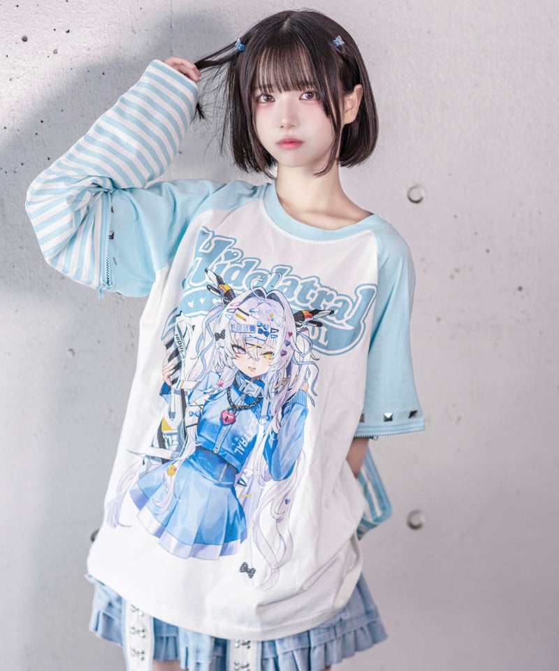 3wayイラストラグランTシャツ》SAX | HIDOLATRAL THEODOL