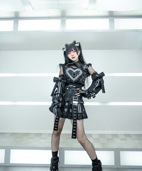 《y2kデニムスカート》BLACK