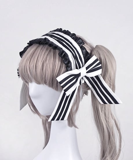 《リボンジャージヘッドドレス》WHITE
