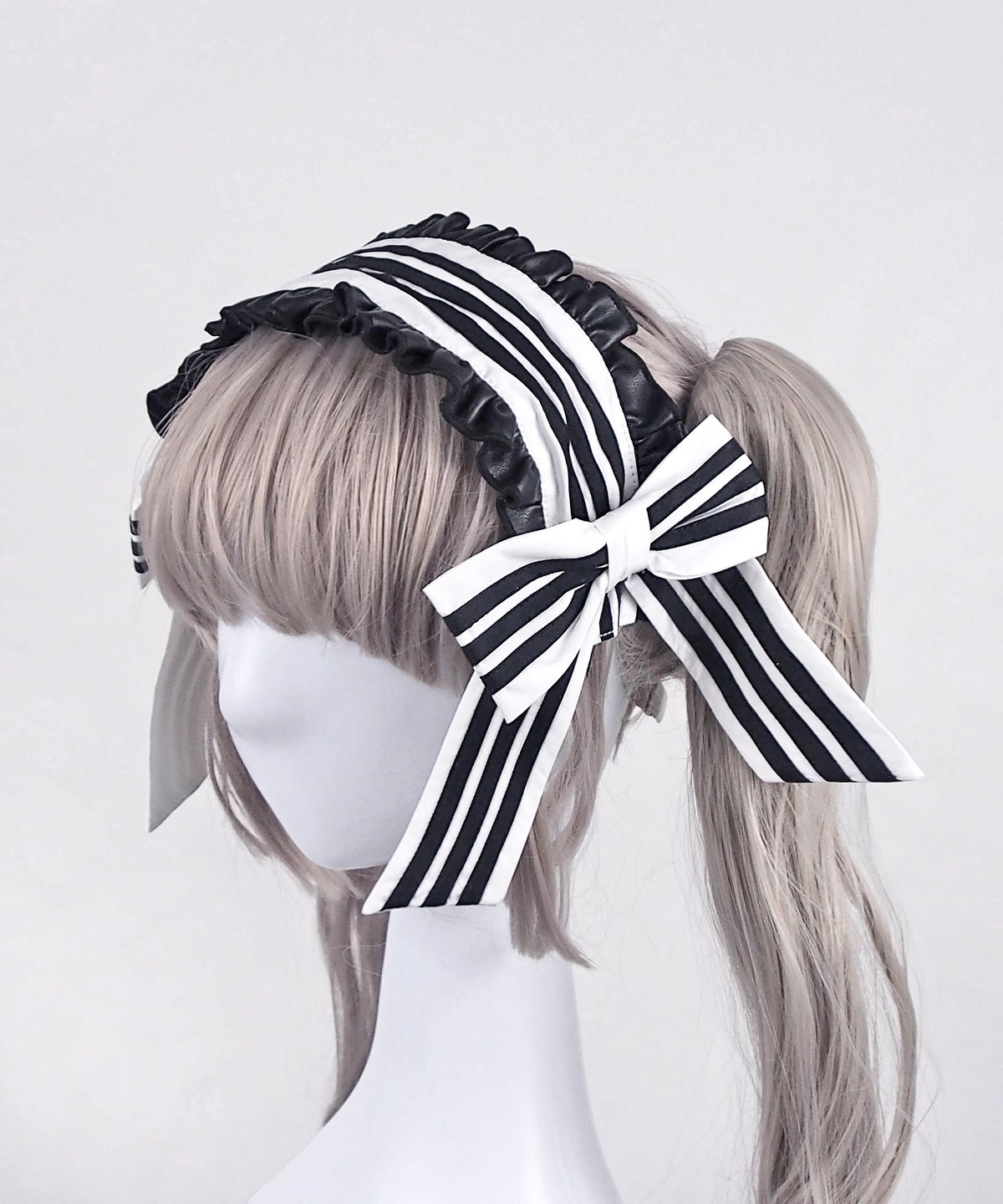 【HIDOLATRALTHEODOL】 リボンジャージヘッドドレス グレー fit=scale-down,w=1200