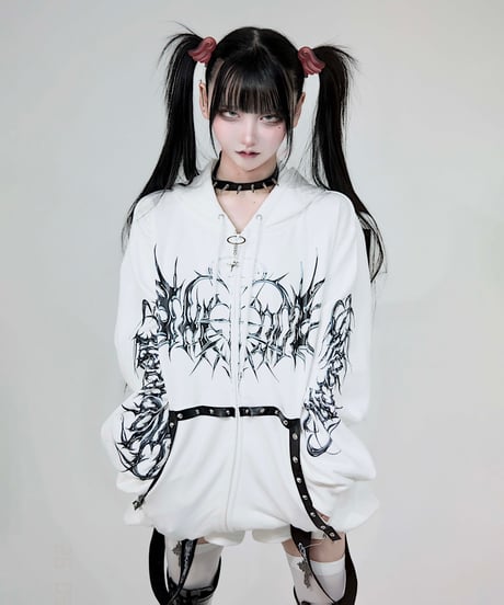 《メタルエンジェルジップパーカー》WHITE