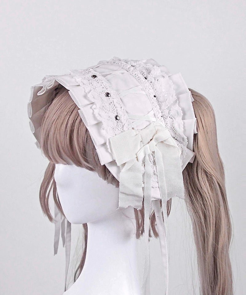レースアップヘッドドレス》WHITE | HIDOLATRAL THEODOL