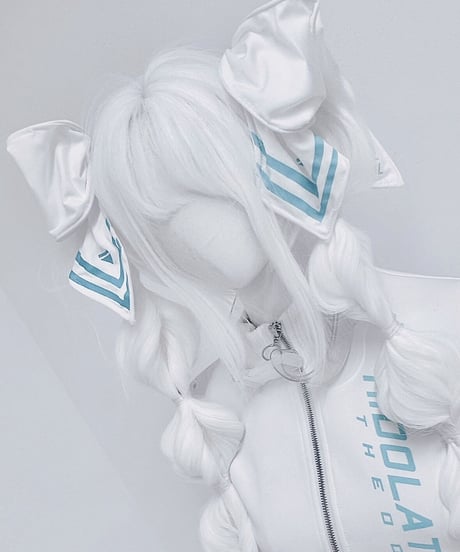 《CyberJerseyシリーズ》クソデカリボンクリップ(WHITE)
