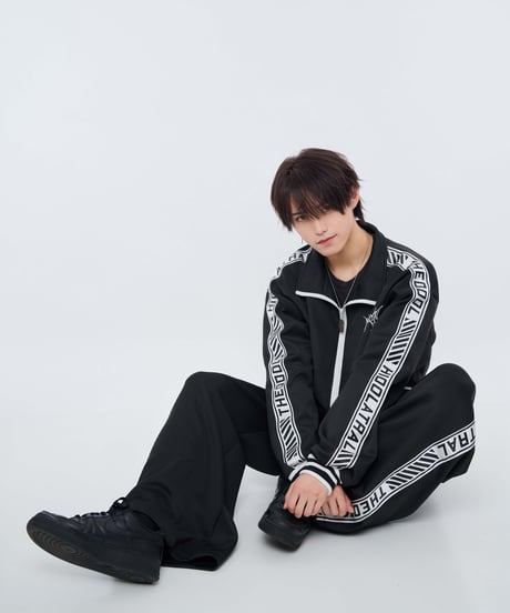 《ブランドロゴジャージ2wayパンツ》BLACK