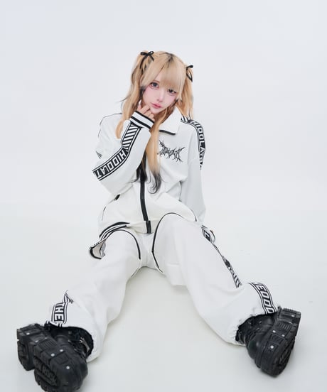 《ブランドロゴジャージトップス》WHITE
