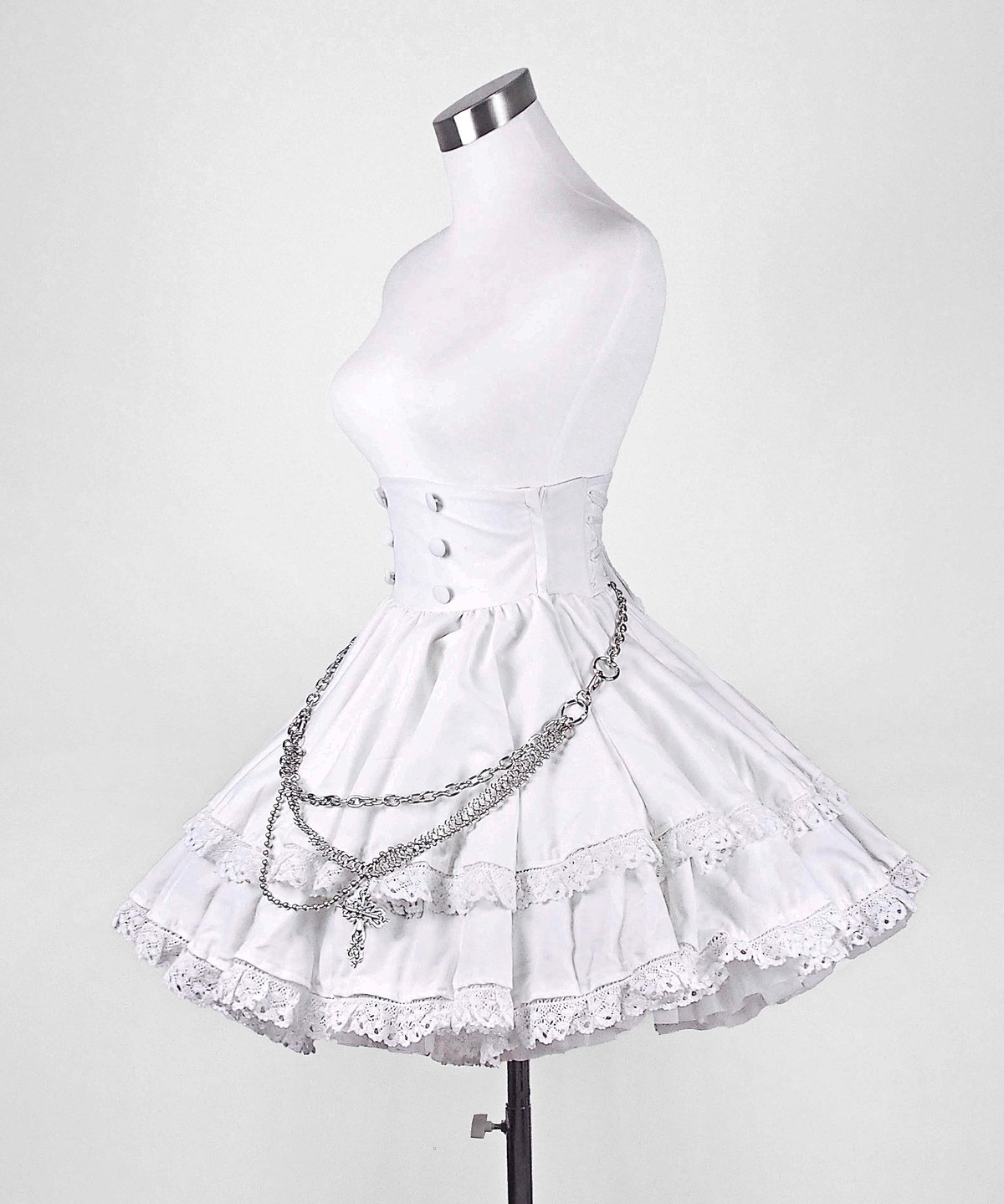 2段フリルコルセットスカート》WHITE | HIDOLATRAL THEODOL