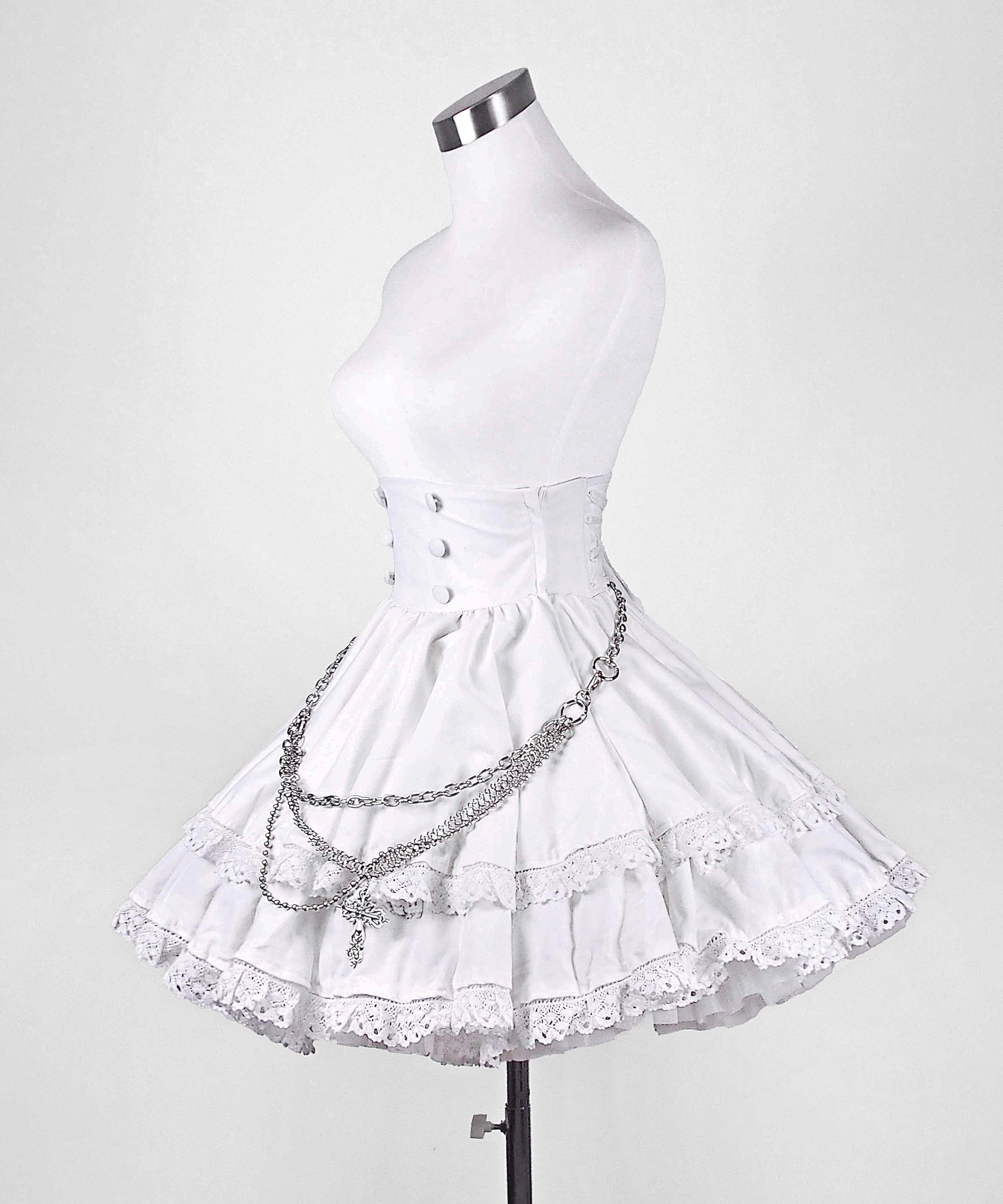 2段フリルコルセットスカート》WHITE | HIDOLATRAL THEODOL