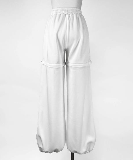 《ブランドロゴジャージ2wayパンツ》WHITE