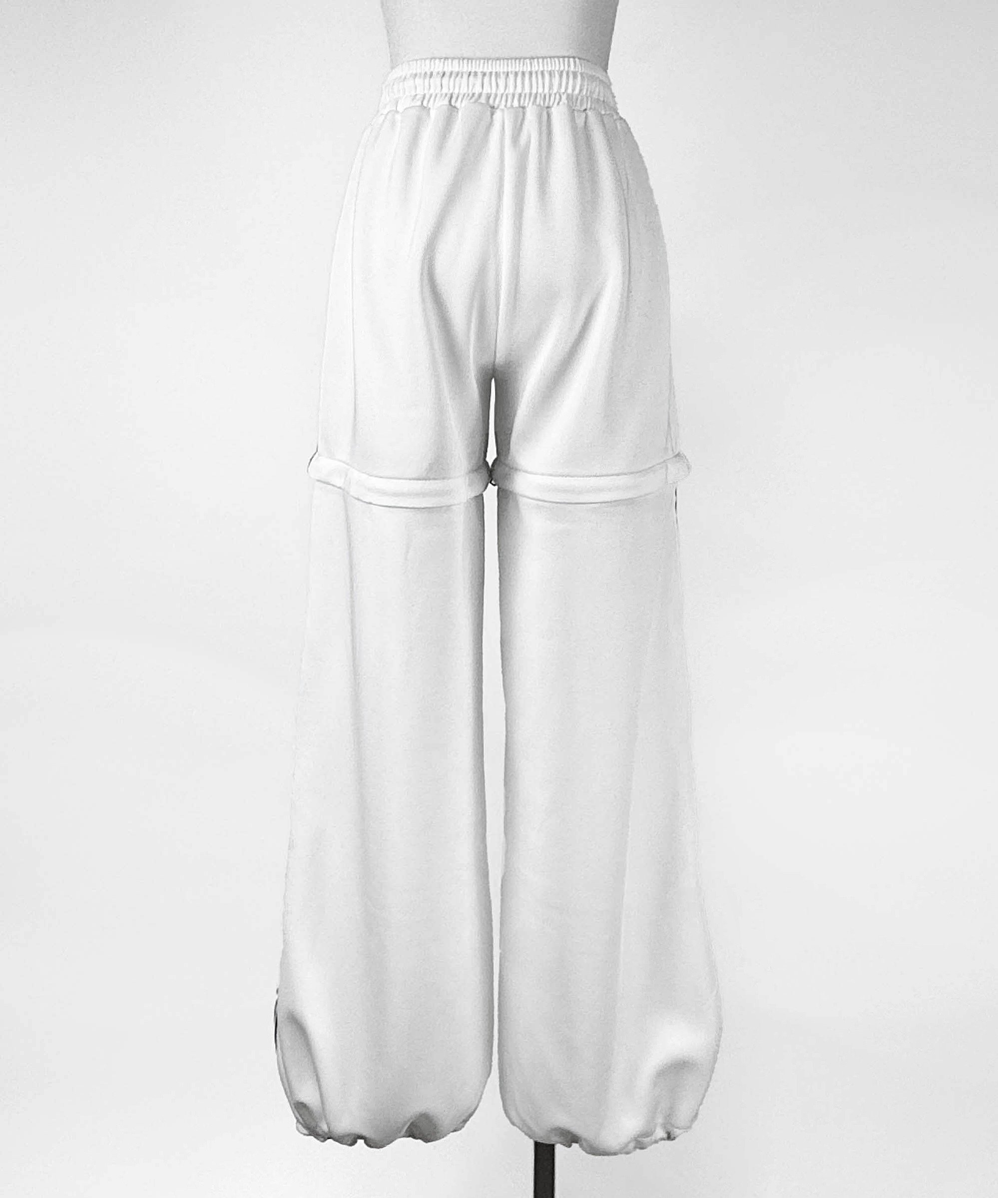 ブランドロゴジャージ2wayパンツ》WHITE | HIDOLATRAL THEODOL