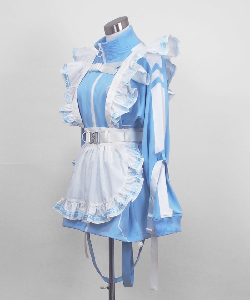 イドラタールテオドール サイバーメイドエプロン サイバーメイドエプロン》WHITE×SAX | HIDOLATRAL THEODOL