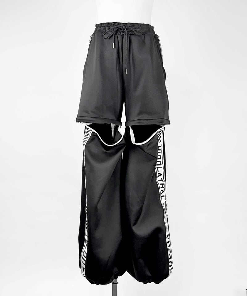 THEODOL ジャージショートパンツ ブラック M ブランドロゴジャージ2wayパンツ》BLACK | HIDOLATRAL THEODOL