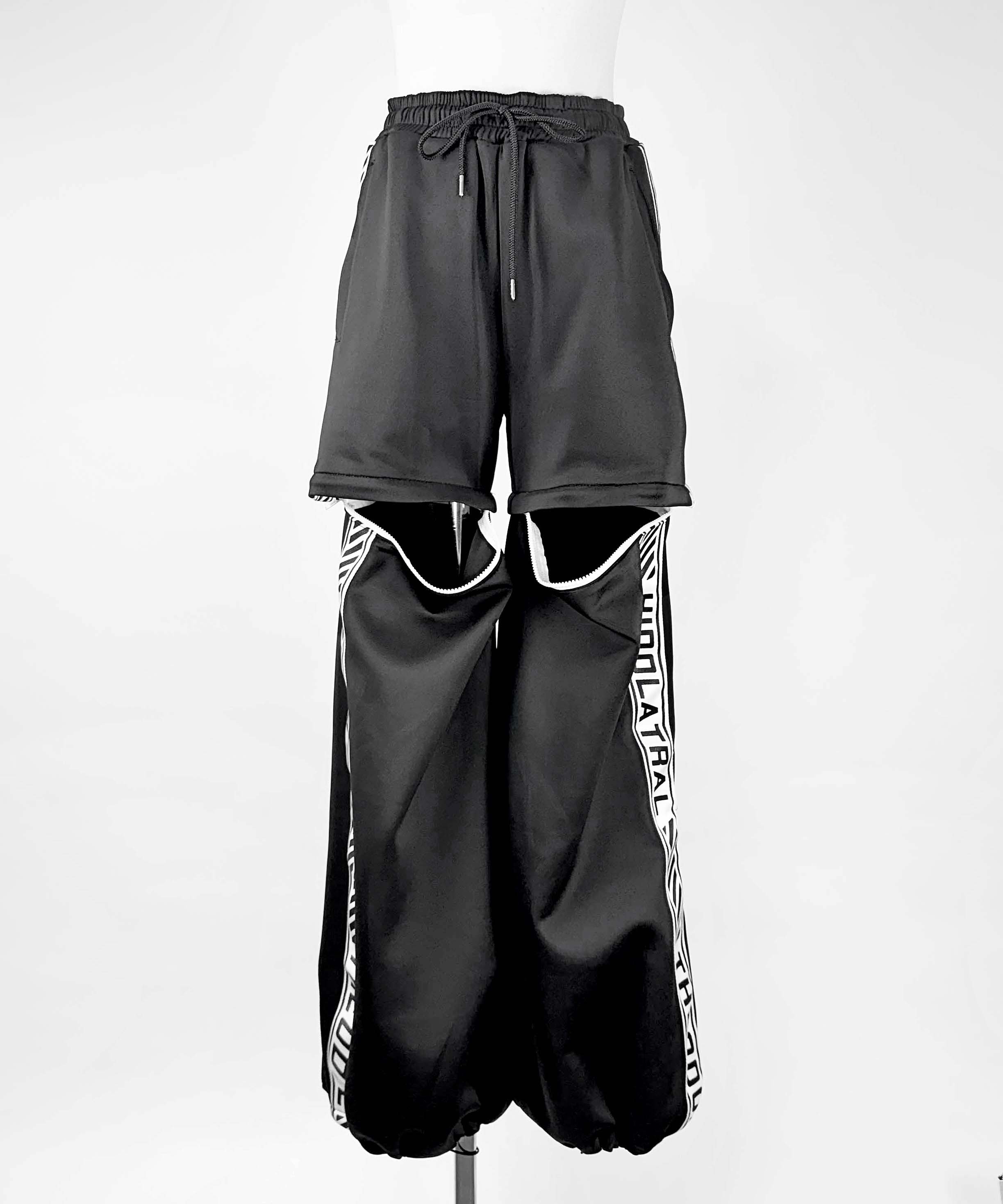 HIDOLATRAL THEODOLブランドロゴジャージ2wayパンツBLACK ブランドロゴジャージ2wayパンツ》BLACK | HIDOLATRAL THEODOL