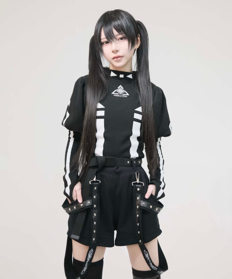 HIDOLATRAL THEODOL ショートパンツ メタルエンジェルショートパンツ》BLACK | HIDOLATRAL THEODOL