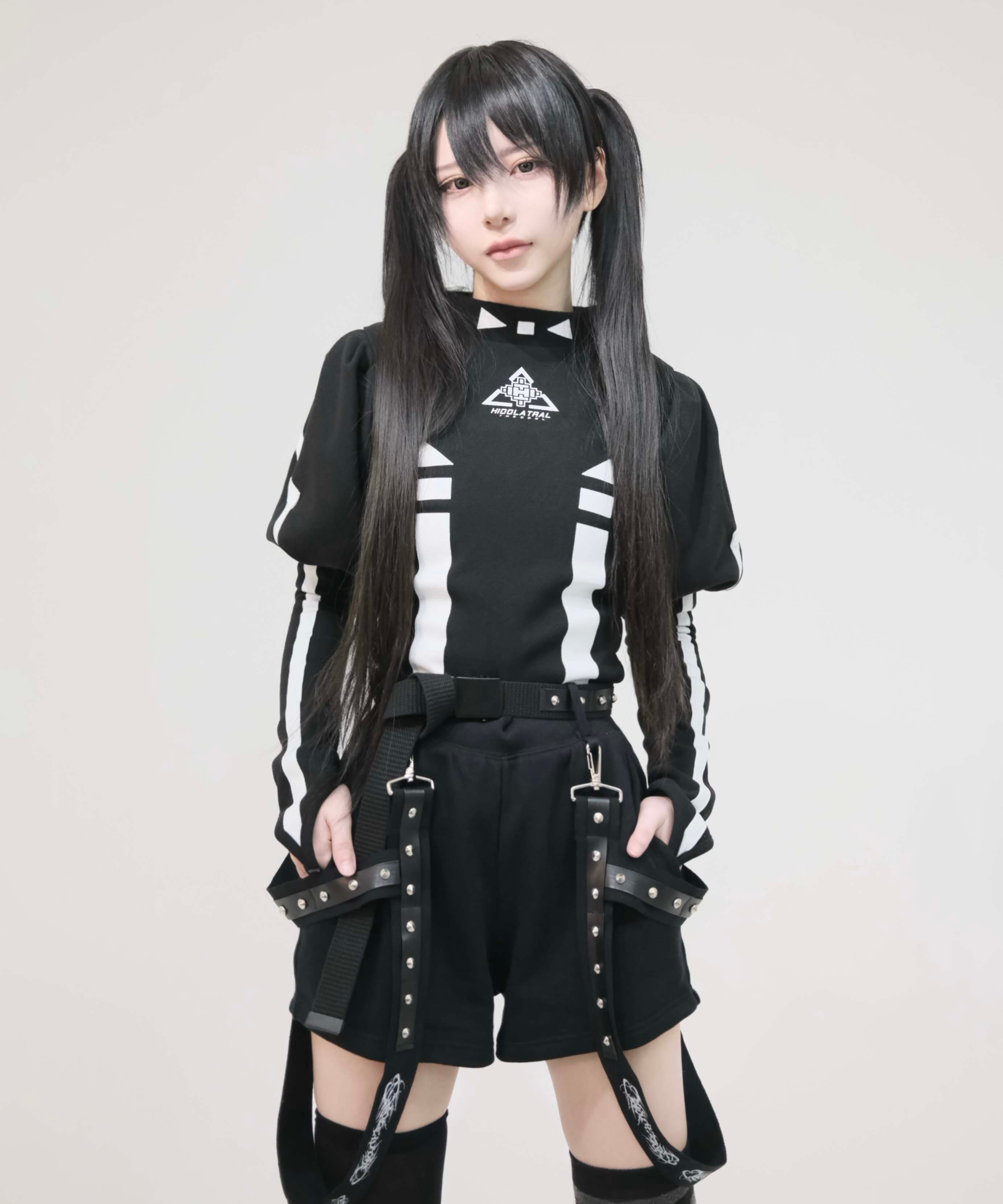 HIDOLATRAL THEODOL ショートパンツ メタルエンジェルショートパンツ》BLACK | HIDOLATRAL THEODOL