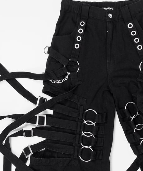 《ボンテージデニムパンツ》BLACK